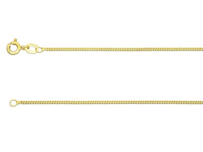 9ct Yellow Gold 1.3mm Curb Chain   20