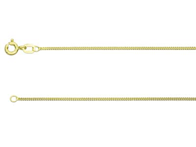 9ct Yellow Gold 0.8mm Diamond Cut  Curb Chain 2050cm Hallmarked