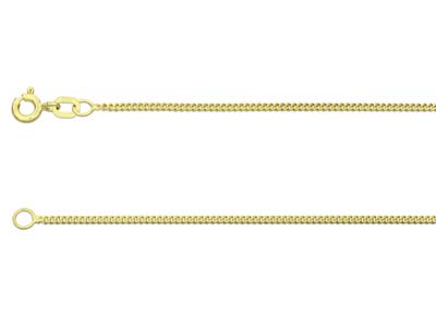 9ct Yellow Gold 1.3mm Diamond Cut  Curb Chain 1845cm Hallmarked