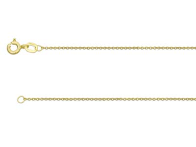 9ct Yellow Gold 1.0mm Cable Chain  18