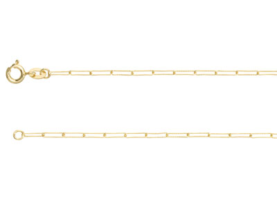 9ct Yellow Gold 1.7mm Diamond Cut   Wire Long Link Extra Light          Paperclip Chain 1845cm Hallmarked