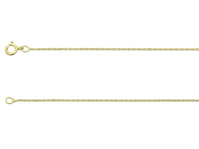 9ct Yellow Gold 0.5mm Rope Chain   1845cm Unhallmarked