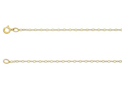 9ct Yellow Gold 1.2mm Trace Chain  16