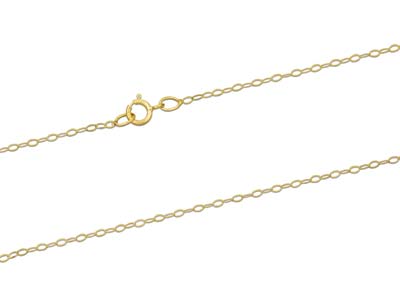 9ct Yellow Gold 1.2mm Trace Chain  18