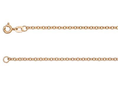 9ct Red Gold 2mm Trace Chain       16