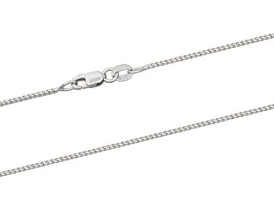 9ct White Gold 1.1mm Franco Chain  16