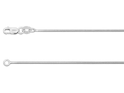 9ct White 030 Compact Snake 1845cm