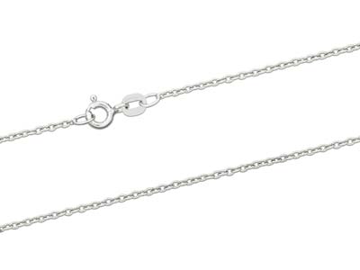 9ct White Gold 1.5mm Cable Chain   18