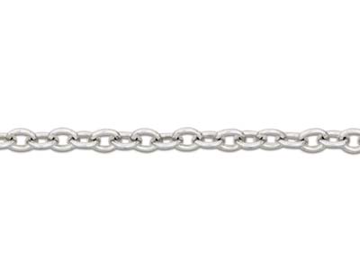 9ct White Gold 1.5mm Cable Chain   18