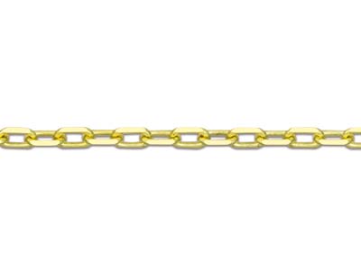 9ct Yellow Gold 1.5mm Diamond Cut  Square Belcher Chain 16