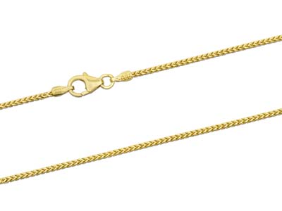 18ct Yellow Gold 1.1mm Franco Chain 18