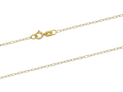 18ct Yellow Gold 1.1mm Trace Chain 16