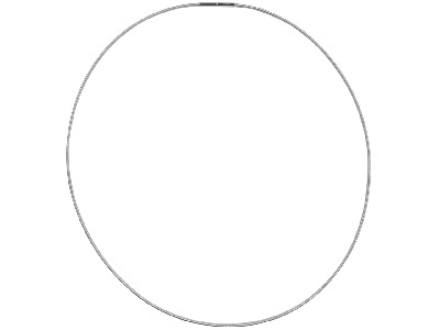 18ct White Spiral Necklet 1.5mm X 42cm