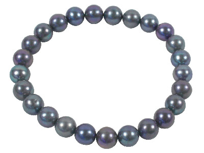 Peacock Black 7.5mm Pearl Bracelet