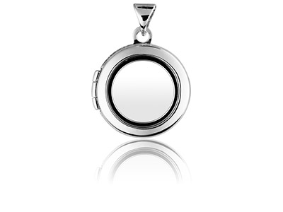 Sterling Silver Locket 16mm Window Round Design For Holding Precious  Items