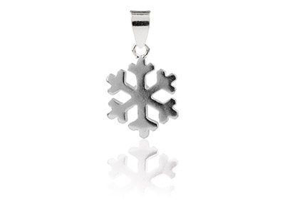 Sterling Silver Snowflake Pendant - Standard Image - 1