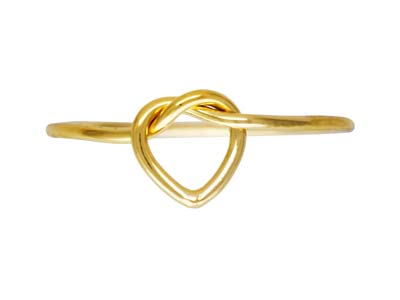 Gold Filled Heart Love Knot Design Ring Small