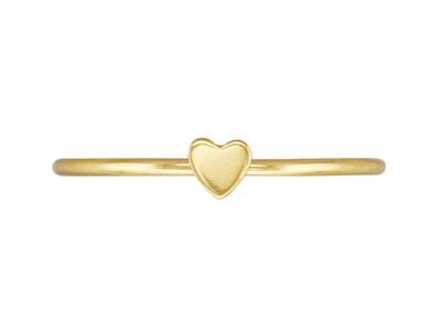 Gold Filled Heart Design Stacking  Ring Small