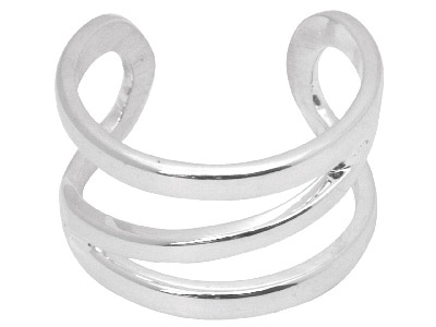 Silver Ring Open Top&shank Adjustable