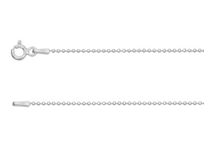 Sterling Silver 1.2mm Ball Chain    1845cm Unhallmarked 100 Recycled Silver
