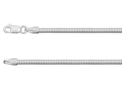 Sterling Silver 2.4mm Snake Chain  18