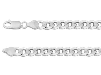 Sterling Silver 6.6mm Diamond Cut  Curb Chain 1845cm Hallmarked,    100 Recycled Silver