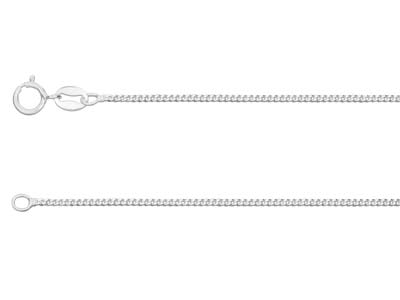 Sterling Silver 1.2mm Diamond Cut  Curb Chain 1640cm Unhallmarked   100 Recycled Silver