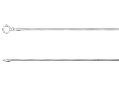 Sterling Silver 1.2mm Diamond Cut  Round Snake Chain 26