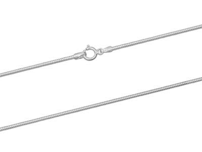 Sterling Silver 1.2mm Diamond Cut  Round Snake Chain 26