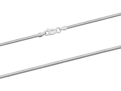 Sterling Silver 1.6mm Diamond Cut  Round Snake Chain 16