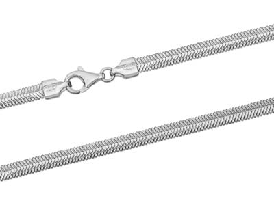 Sterling Silver 4.2mm Flat Snake   Chain 18