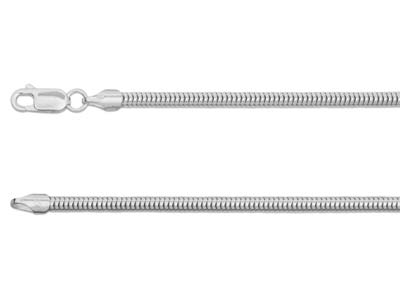 Sterling Silver 3.0mm Round Snake  Chain Bracelet 7.25