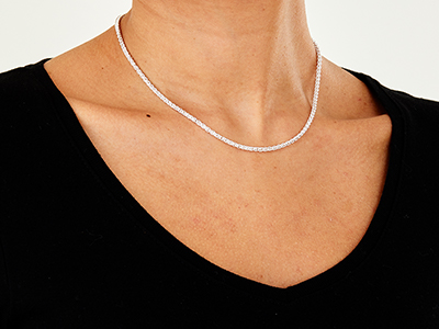 Sterling Silver 2.5mm Spiga Chain  16
