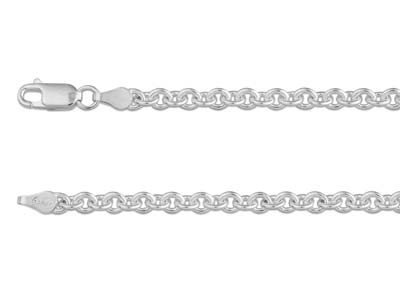 Sterling Silver 3.9mm Trace Chain  1845cm Hallmarked, 100 Recycled Silver