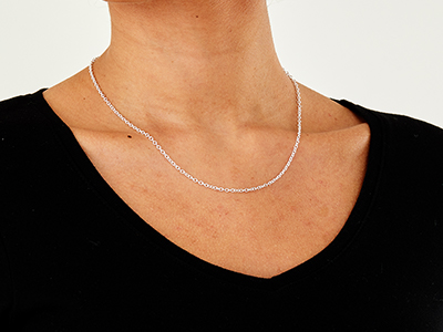 Sterling Silver 2.3mm Trace Chain   18