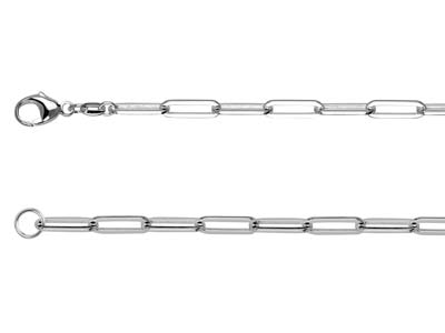 Sterling Silver 3.5mm Wide Square  Wire Trace Chain, 2050cm,        Hallmarked, 100 Recycled Silver