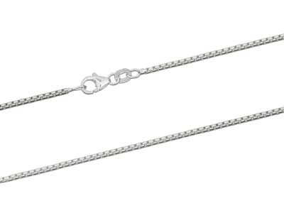 Sterling Silver 1.6mm Rounded Box  Chain 18