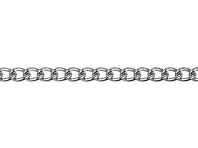 Silver Plated 3.7mm Loose Curb     Chain 1 Metre Length - Standard Image - 1