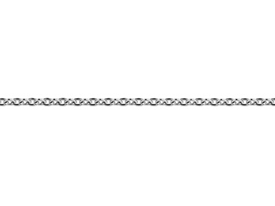 18ct White Gold 1.3mm Round Loose  Trace Chain
