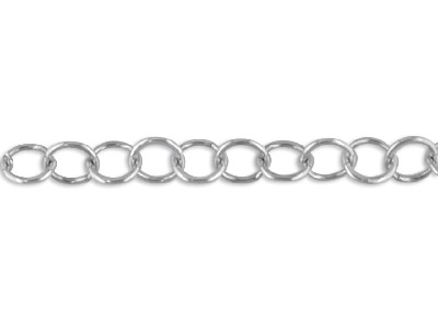 Sterling Silver 9.5mm Loose Round  Link Chain, 100% Recycled Silver - Standard Image - 1