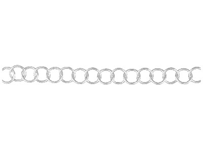 Sterling Silver 6.3mm Loose Round  Trace Chain, 100% Recycled Silver - Standard Image - 1