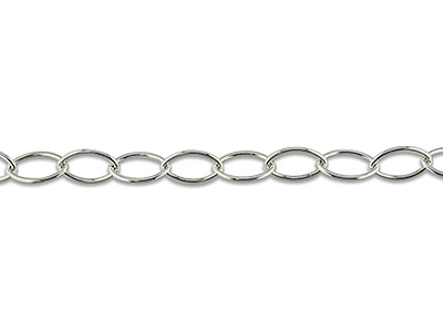 Sterling Silver 6.0mm Loose Navette Trace Chain, 100% Recycled Silver - Standard Image - 1