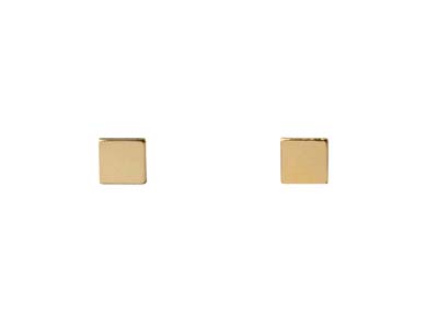 Gold Filled 5mm Square Stud        Earrings