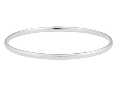 Sterling Silver Bangle 3.5mm Wide  Hallmarked