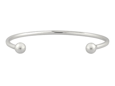 Sterling Silver Childs Torque      Bangle, Round Wire - Standard Image - 1