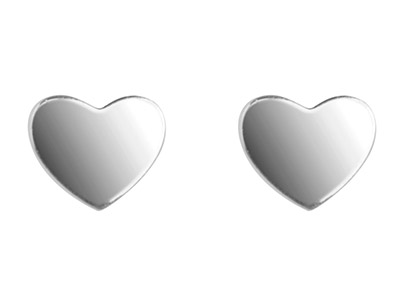 Sterling Silver Earrings Delicate  Heart - Standard Image - 1