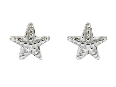 Sterling Silver Starfish Stud      Earrings