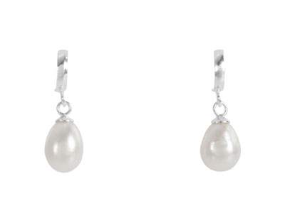 Sterling Silver                    Fresh Water Cultured Pearls Drop   Earrings