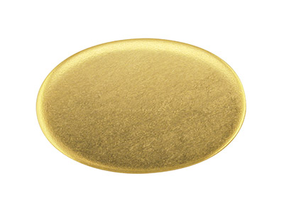 9ct Yellow Gold Blank Kc8208 1.00mm Fully Annealed Oval 19mm X 12.5mm,  100 Recycled Gold