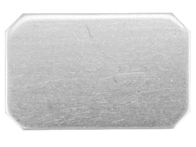 Sterling Silver Blank Kc8233 1.00mm Fully Annealed 17mm X 11mm          Rectangle, Cut Corners 100%         Recycled Silver - Standard Image - 1